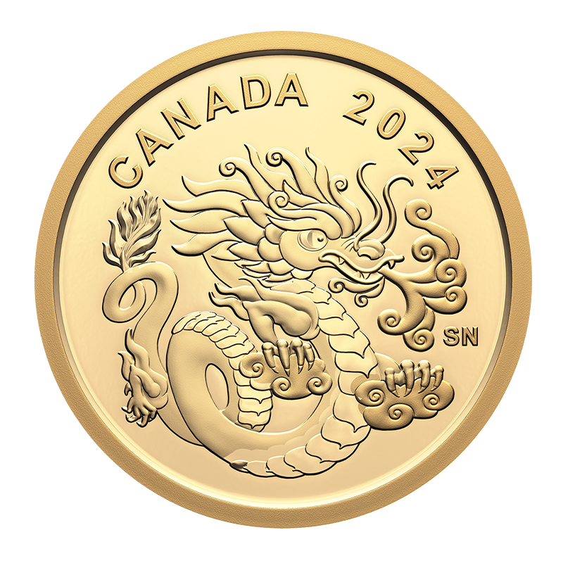 Image pour Pièce d’or pur de 8 $ 2024 – Dragon spirituel à partir de Métaux précieux TD